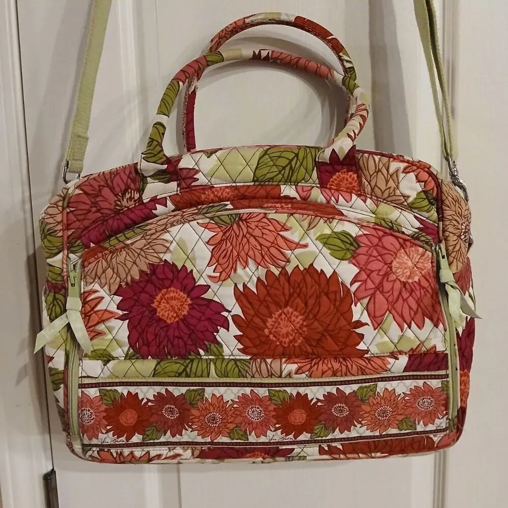 Vera Bradley Metropolitan Travel Laptop Messenger Bag retired 